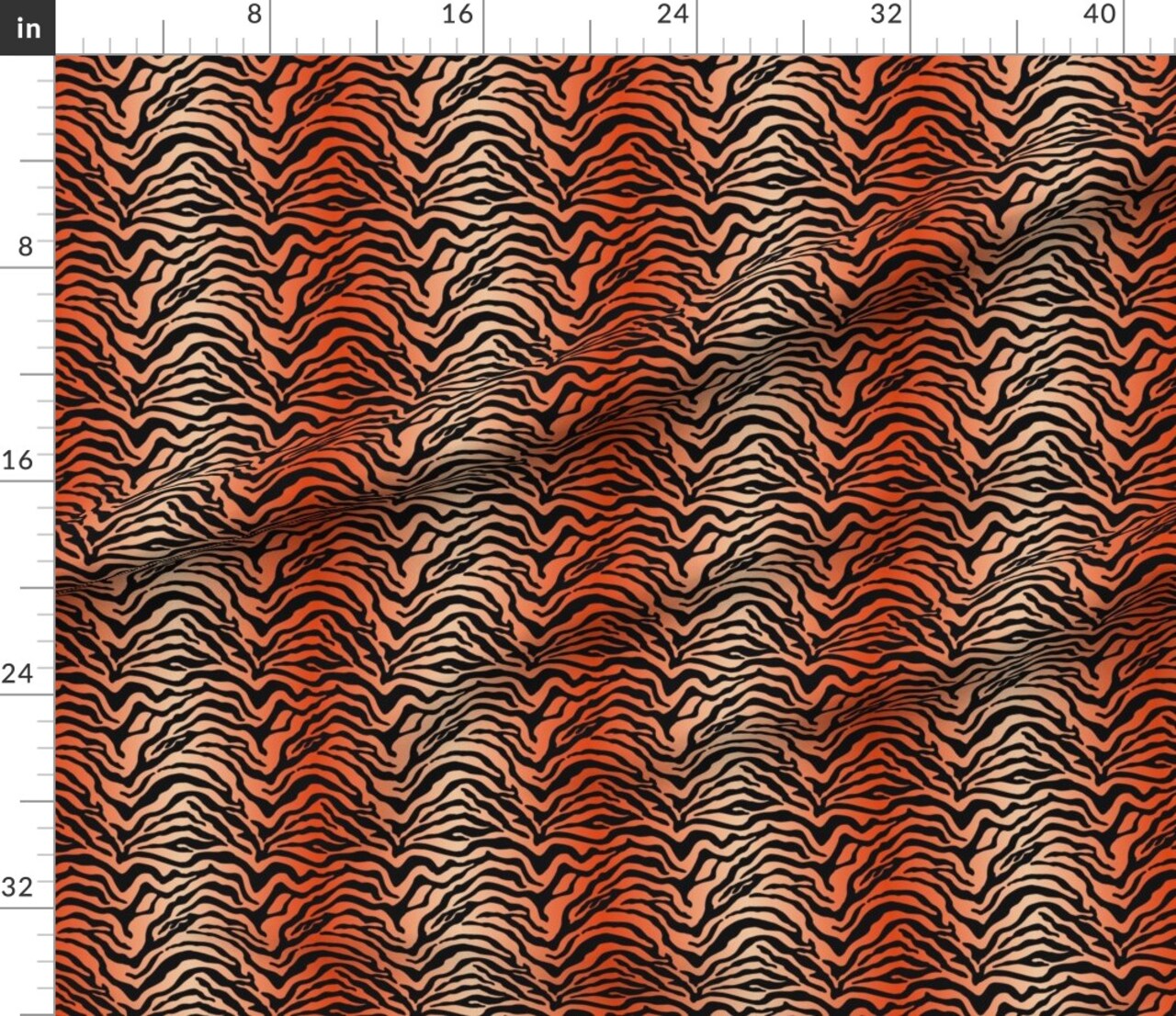 Animal Print Tiger Exotic Jungle Zoo Safari Stripes Big Cats Maximalist Bengal Custom Printed Fabric by Spoonflower Various Fabrics by the Yard or Fat Quarter